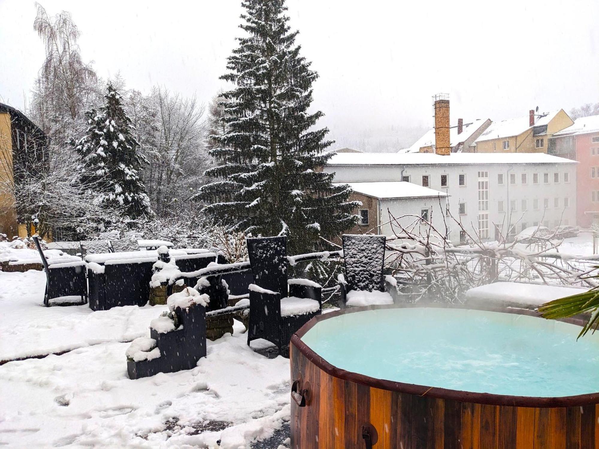 Famzi - Urlaubsmagie - Familienwohnung Mit Gemeinschaftsgarten, -Sauna & -Pool 赛博尼茨 外观 照片