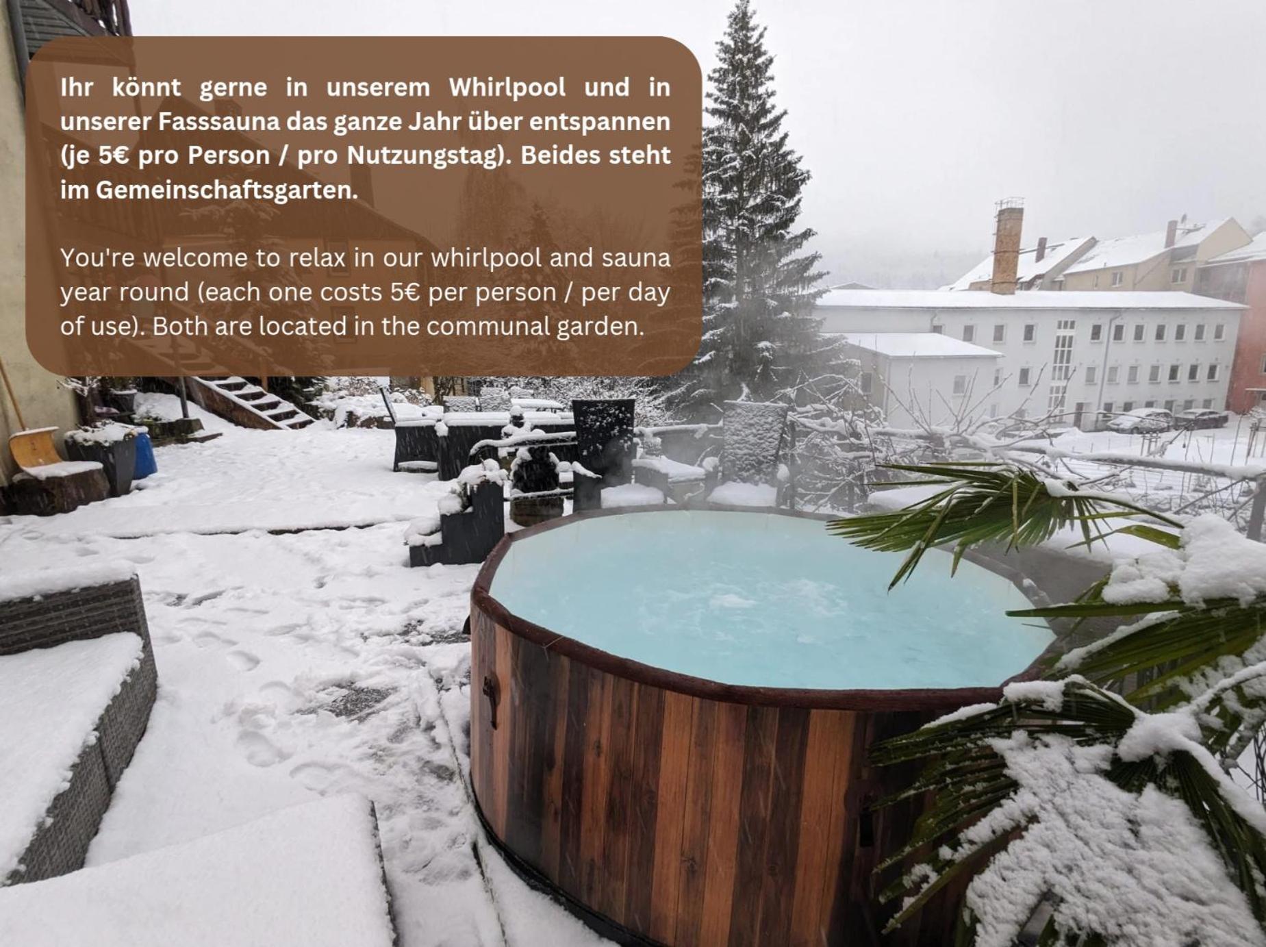 Famzi - Urlaubsmagie - Familienwohnung Mit Gemeinschaftsgarten, -Sauna & -Pool 赛博尼茨 外观 照片